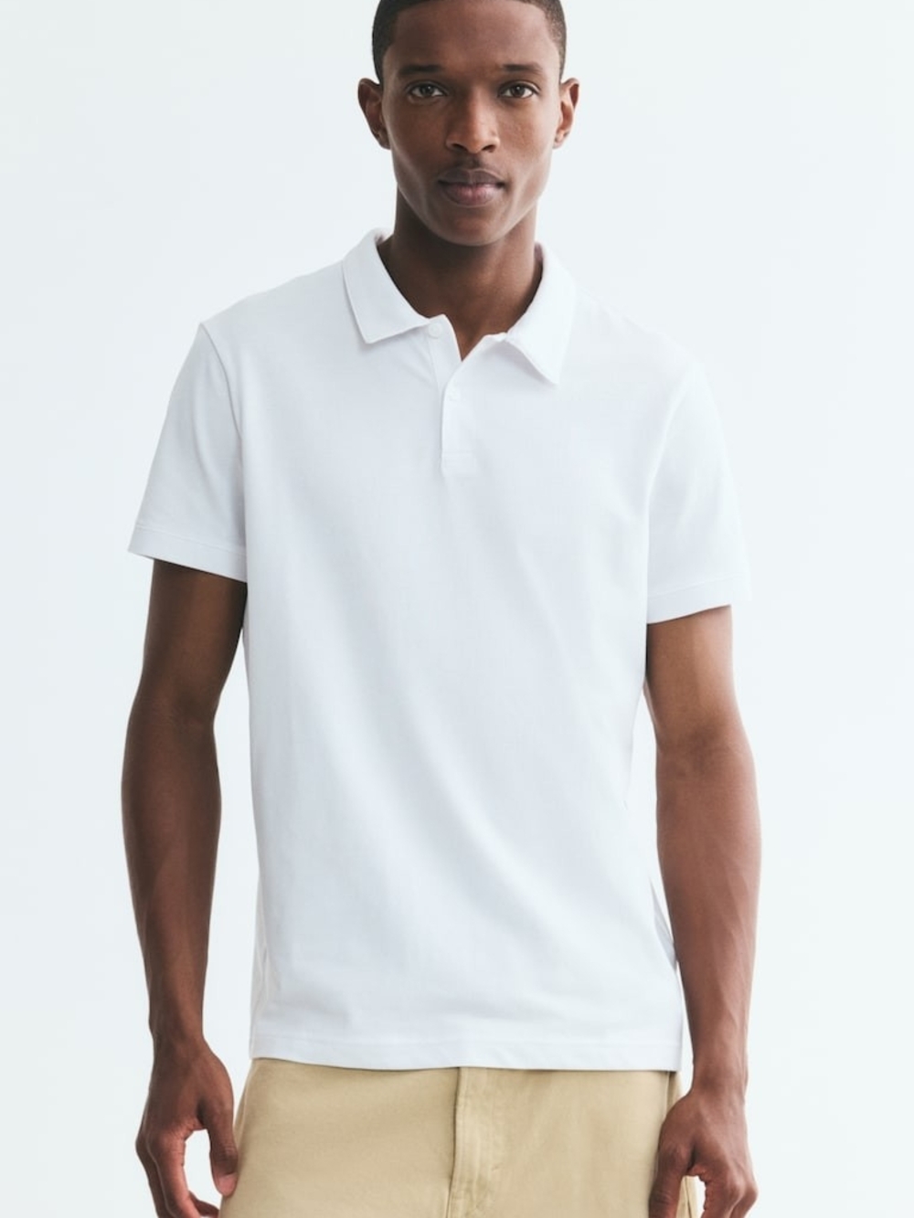 H&M Men's White Polo Shirt